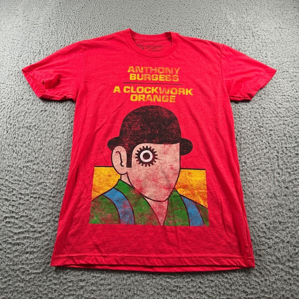 Out of Print Shirt Mens S A Clockwork‎ Orange Graphic Red Retro Short Sleeve